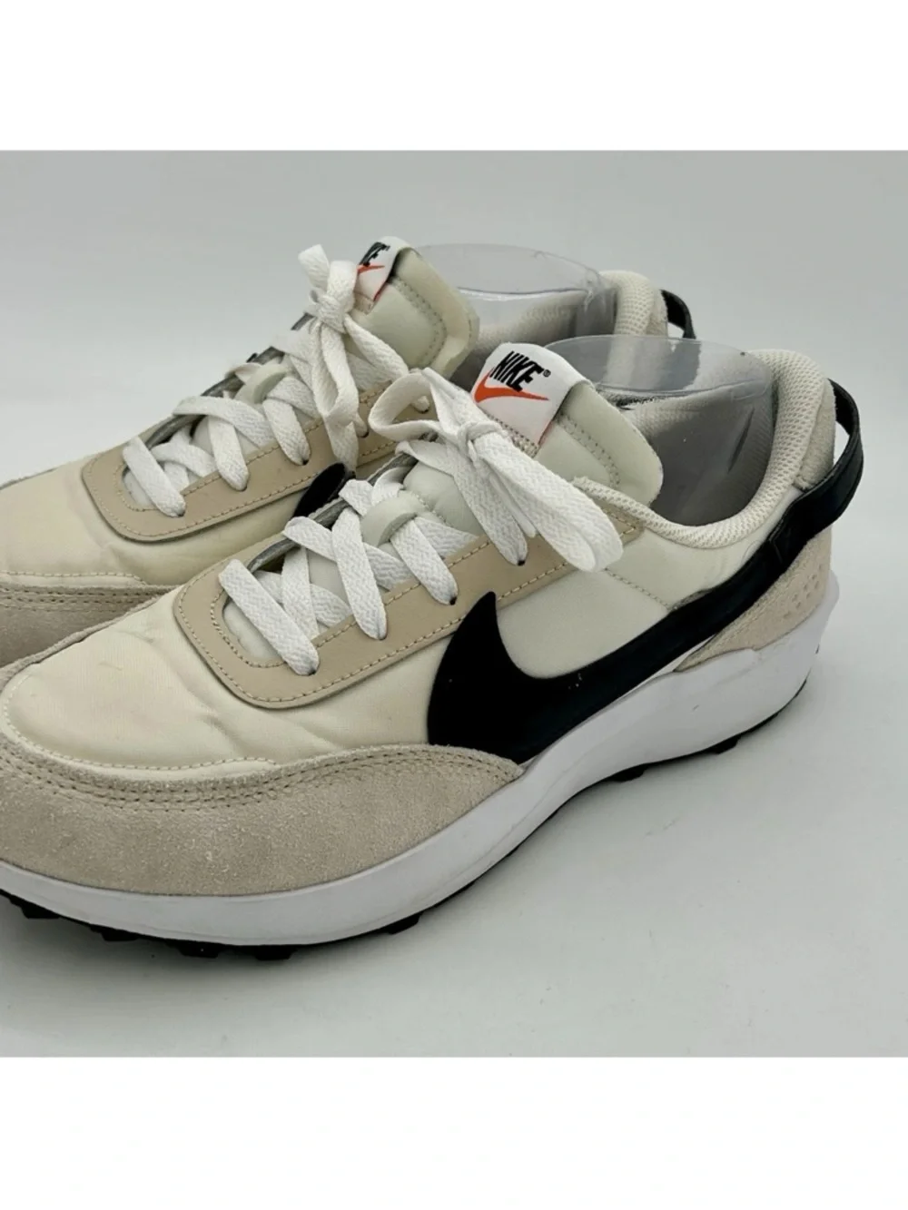 Nike Waffle Debut Sanddrift Phantom White, Black and Beige Classic Runner - Picture 5 of 8